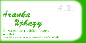 aranka ujhazy business card