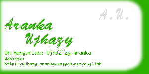 aranka ujhazy business card